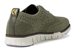 Cole Haan Zerogrand Stitchlite Oxford Shoes for Men – Blind Eyelet Laces – Leather Accents & Woven Upper Tea Leaf/Egret 7.5 W - Wide