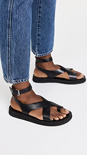 Madewell Women's The Natasha Flatform Sandal, True Black, 11 Medium US