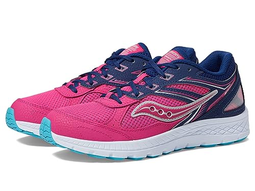 Saucony Cohesion 14 Lace to Toe Sneaker, Pink/Navy, 13.5 US Unisex Big Kid