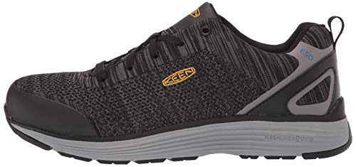 KEEN Utility Men's Sparta Low Alloy Toe ESD Work Shoe, Black/Grey Flannel, 11.5 Medium US
