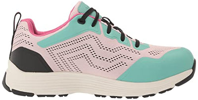 KEEN Utility Women's Sparta 2 Low Height Alloy Toe Industrial Work Shoes, Barely Pink/Black, 6.5 Wide