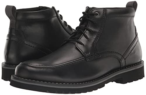 Rockport Men's Mitchell Moc Boot Ankle, Black, 11