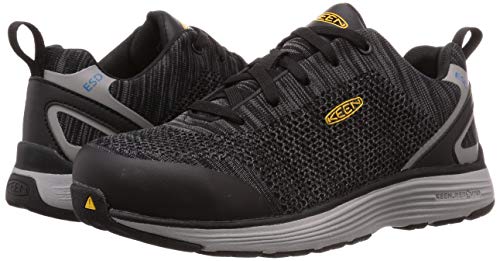 KEEN Utility Men's Sparta Low Alloy Toe ESD Work Shoe, Black/Grey Flannel, 11.5 Medium US