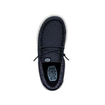 Hey Dude Boy's Wally-Youth Sport Mesh Navy Size 2 | Youth's Shoes | Youth Slip-on Loafers | Comfortable & Light-Weight