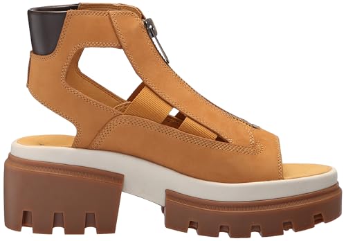 Timberland Women's Everleigh Gladiator Sandal, Brown, 9.5 Medium