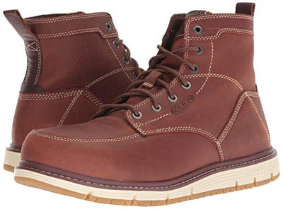 KEEN Utility Men's San Jose 6" Alloy Toe Wedge Work Boots, Gingerbread/Gum, 10 Wide