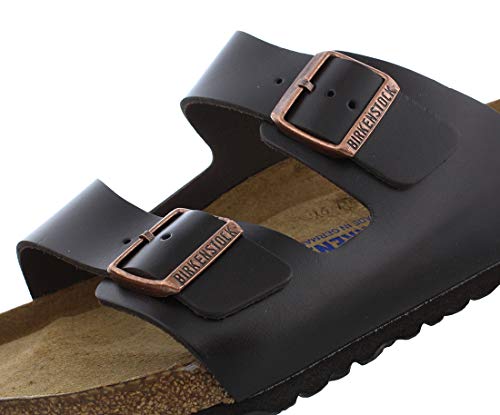 Birkenstock Men's Soft Arizona Amalfi Leather Sandals, Brown, 8 Medium US