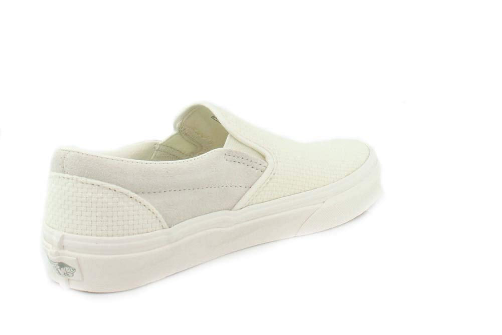 Vans Unisex Woven Check Slip-On Marshmallow/Snow White Sneaker - 6