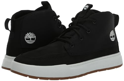 Timberland Men's Maple Grove Mid Lace Up Sneaker, Black Nubuck, 11.5 Wide