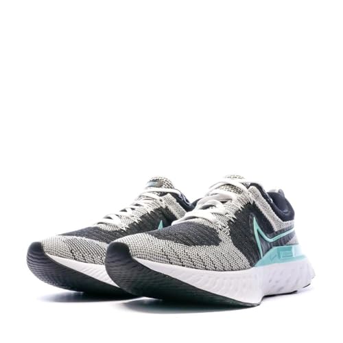 Nike Women's React Infinity Run Flyknit 2 Running Shoe, White/Aurora Green-Black, 7 M US