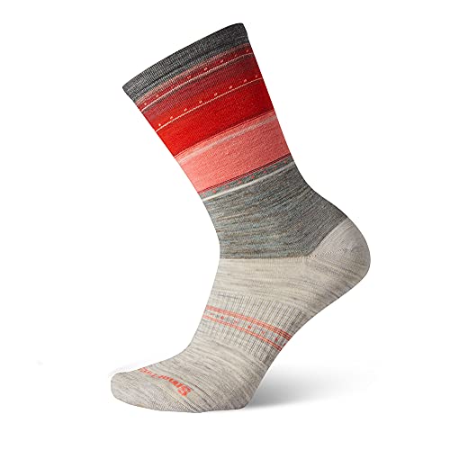 Smartwool Women's Everyday Sulawesi Stripe Crew Ash L