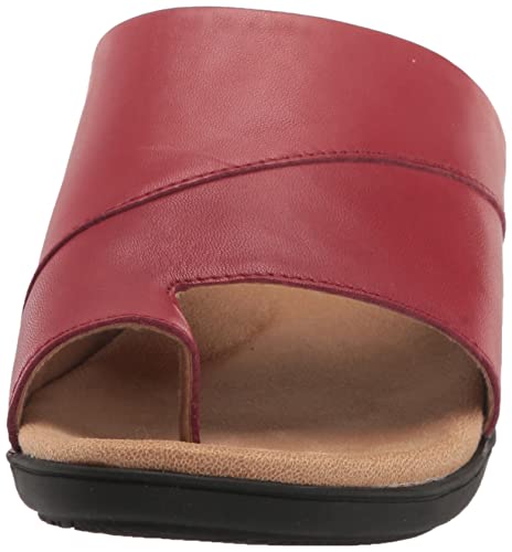 Trotters Women's Flat Sandals, Dark Red, 9.5 Wide