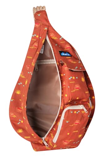 KAVU Original Rope Bag Sling Pack with Adjustable Rope Shoulder Strap - Mirage Glow