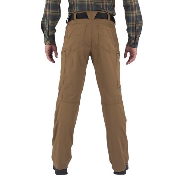 5.11 Tactical Men's Apex Cargo Work Pants, Flex-Tac Stretch Fabric, Gusseted, Water Resistant Finish, TDU Green, Men's Size 34W x 34L