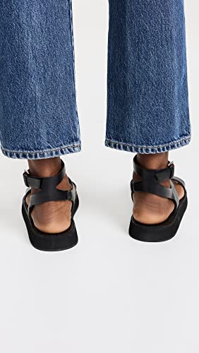 Madewell Women's The Natasha Flatform Sandal, True Black, 11 Medium US