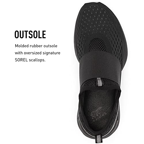 Sorel Women's Kinetic Impact Strap Sneaker - Black, Black - Size 9