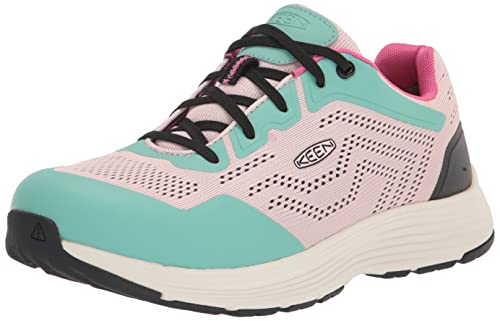 KEEN Utility Women's Sparta 2 Low Height Alloy Toe Industrial Work Shoes, Barely Pink/Black, 6.5 Wide