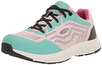 KEEN Utility Women's Sparta 2 Low Height Alloy Toe Industrial Work Shoes, Barely Pink/Black, 6.5 Wide