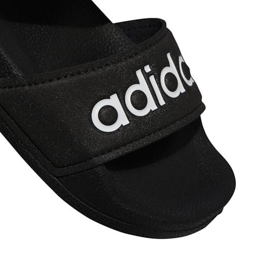 adidas Adilette Sandal K Core Black/White Synthetic 1 US Child