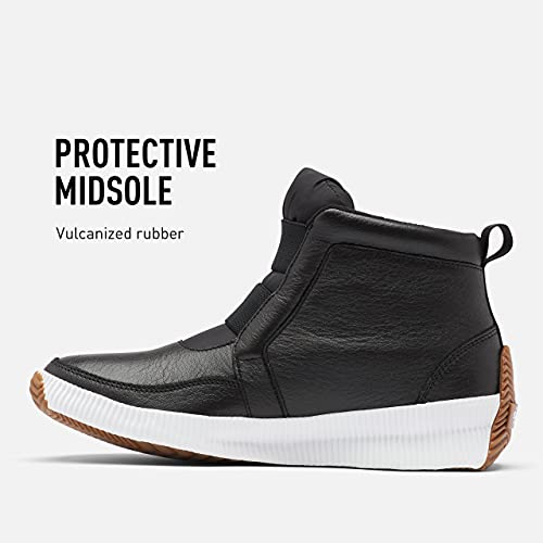 Sorel Women's Out 'N About Plus Mid Boot — Black — Waterproof Suede Rain Boots — Size 7