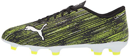 Puma Men's Ultra 4.2 FG/AG Soccer Shoe, Black White-Yellow Alert, 10.5