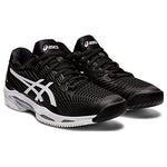 ASICS Women's Solution Speed FlyteFoam 2 Tennis Shoes, 10.5, Black/White