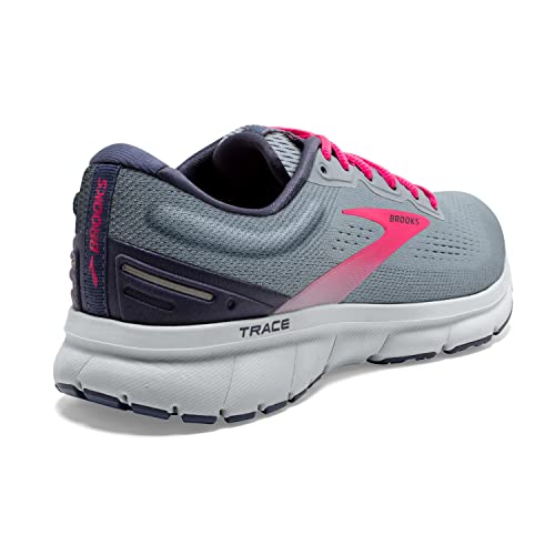 Brooks Women's Trace Neutral Running Shoe - Grey/Nightshadow/Raspberry - 9.5