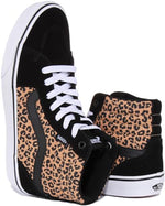 Vans Women's Hi-Top Trainers Sneaker, Cheetah Black White, 9.5