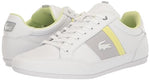 Lacoste Mens Chaymon Sneakers, Wht/Lt Grn, 11