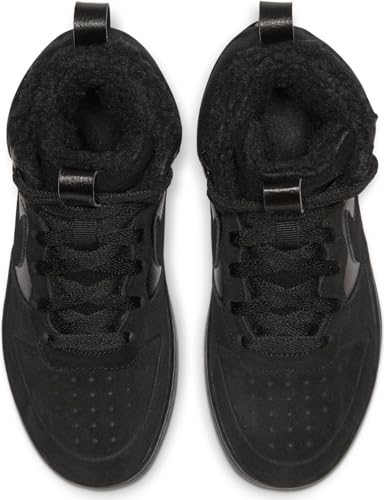 Nike Court Borough Mid 2 Boot PS, Black/Black-Black, 1.5 M US