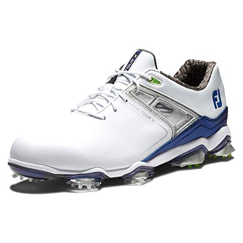 FootJoy Men's Tour X Previous Season Style Golf Shoes, White/Navy/Lime, 7.5 Wide