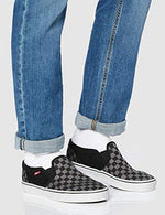 Vans' Men's Asher Slip On Sneaker Blk/Pwtr 9 Medium US