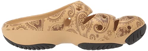 KEEN Women's Yogui Comfortable Slip On Lightweight Clogs, Caffe Latte Paisley, 11