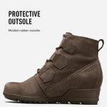 SOREL - Women's Evie Lace Waterproof Suede Ankle Bootie, Major, 8 M US