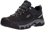 KEEN mens Targhee Exp Low Height Waterproof Hiking Shoe, Black/Steel Grey, 7.5 US