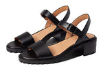 Madewell Cameron Lug Sandal - Nubuck Sandals for Women - Leather Upper with Ankle Strap Buckle Closure, Synthetic Outsole, and Round-Toe Sandals True Black 10 M