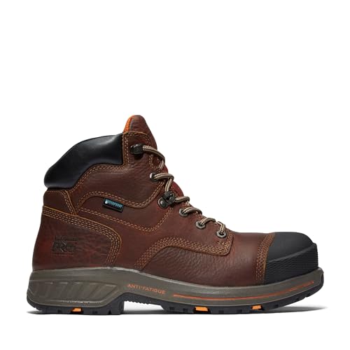 Timberland PRO Men's Helix HD 6 Inch Composite Safety Toe Waterproof Industrial Work Boot, Tempest Brown-2024 New, 13 Wide