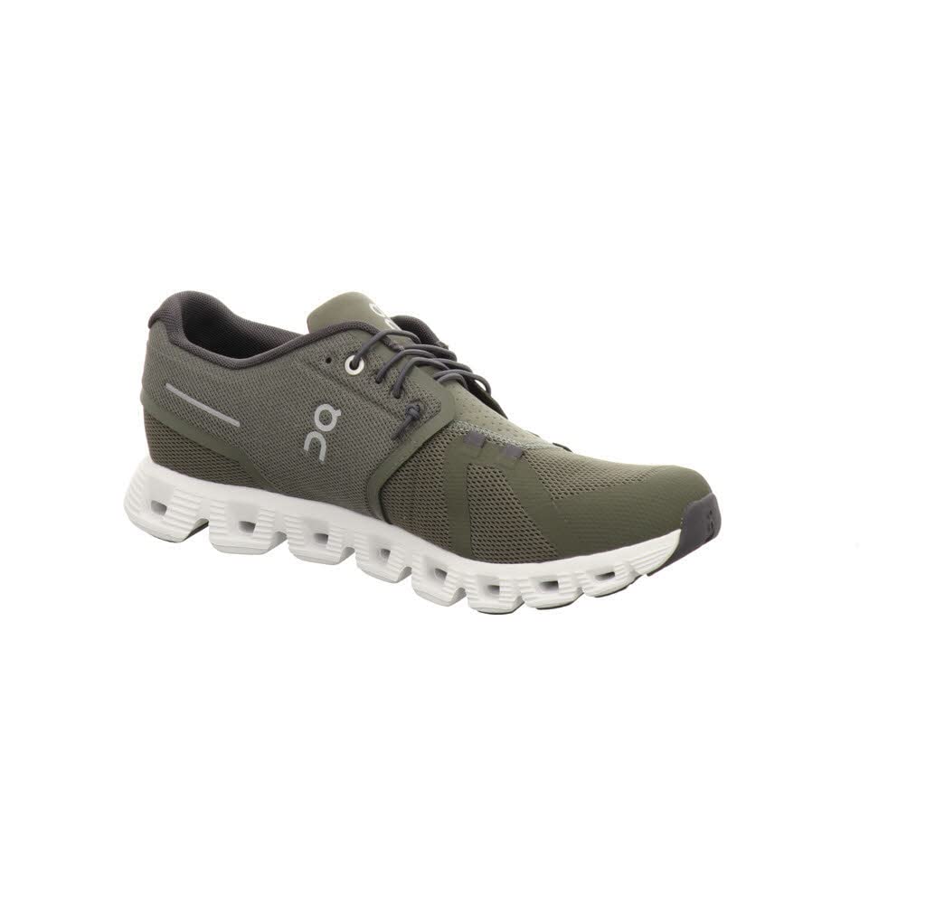 On Men's Cloud 5 Sneakers, Olive/White, 10.5 Medium US