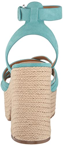 Marc Fisher LTD Women's Oaten Wedge Sandal, Medium Blue 420, 5