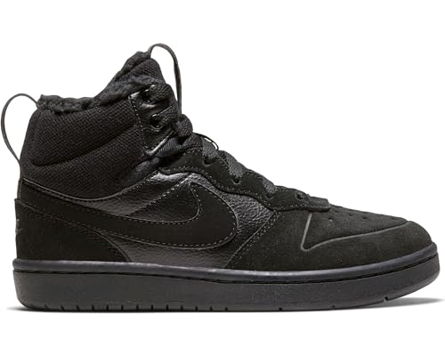 Nike Court Borough Mid 2 Boot PS, Black/Black-Black, 1.5 M US