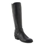 Frye Carson Piping Tall Boots for Women Made from Antiqued Pull-Up Leather with Western-Style Piping, Inside Zipper Closure, and Low Heel – 15" Shaft Height, Black - 7M