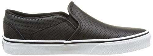 Vans Women's WM Asher Sneakers, Black(Black(perf Leather), 11