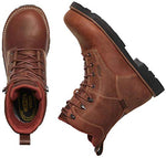 KEEN Utility Women's Seattle 8” Alloy Toe Waterproof Work Boots, Gingerbread/Black, 6.5