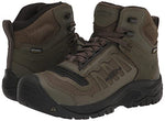 KEEN Utility Men's Reno Mid Height Soft Toe Flexible Waterproof Athletic Work Boots, Dark Olive/Black, 10.5