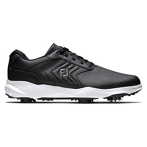 FootJoy Men's eComfort Previous Season Style Golf Shoe, Black, 10 Wide