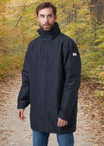Helly Hansen Mens Dubliner Waterproof Breathable Insulated Long Hooded Jacket, 597 Navy, XX-Large