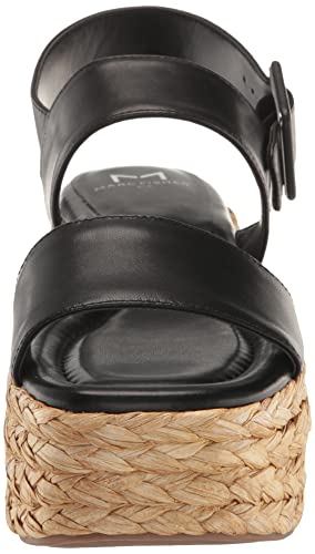 Marc Fisher LTD Women's PATRYCE Espadrille Wedge Sandal, Black 001, 7