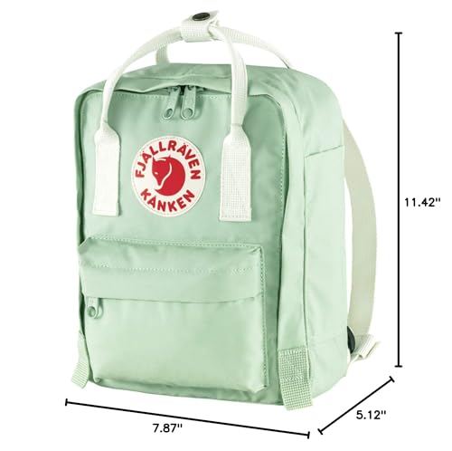 Fjallraven Women's Kanken Mini Backpack, Mint Green/Cool White, One Size