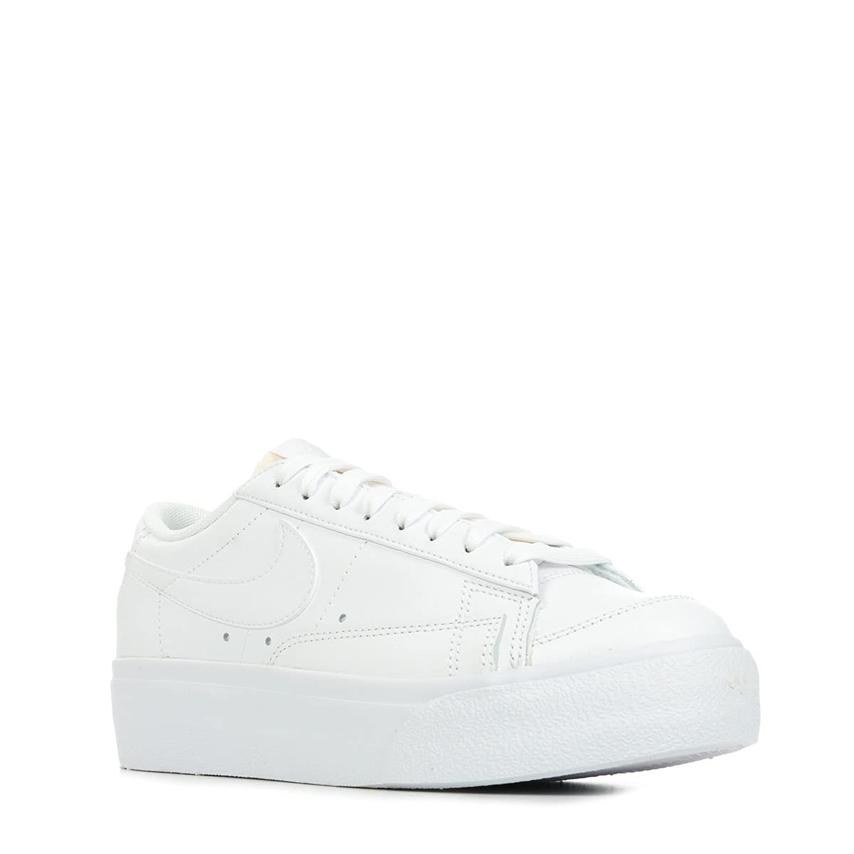 Nike Blazer Low Platform DJ0292-100 Womens Casual Shoes (White/White-Black)
