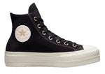 Converse Women's CTAS Lift Platform Black Suede Size 8